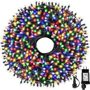 Outdoor String Lights 105FT 300LED Multi-Color 8 Modes